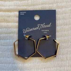 NWT Universal Thread Worn Gold Earrings, brand new